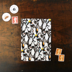 Waddle of Penguins Print Postcard
