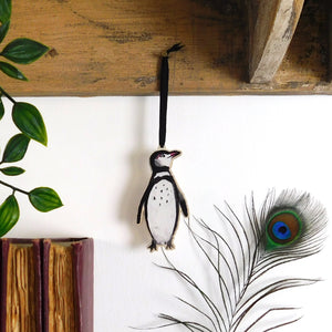 Waddle Humboldt Penguin Wooden Hanging Decoration