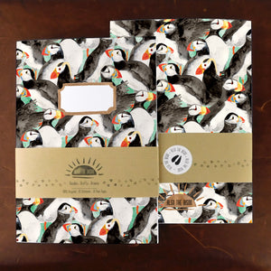 Improbability of Puffins Print Notebook