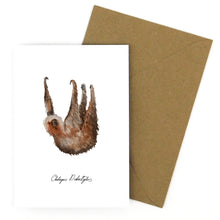 Load image into Gallery viewer, Sleuth Two-Toed Sloth Greetings Card