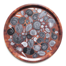 Load image into Gallery viewer, Ammonoidea Fossil Print Round Tray