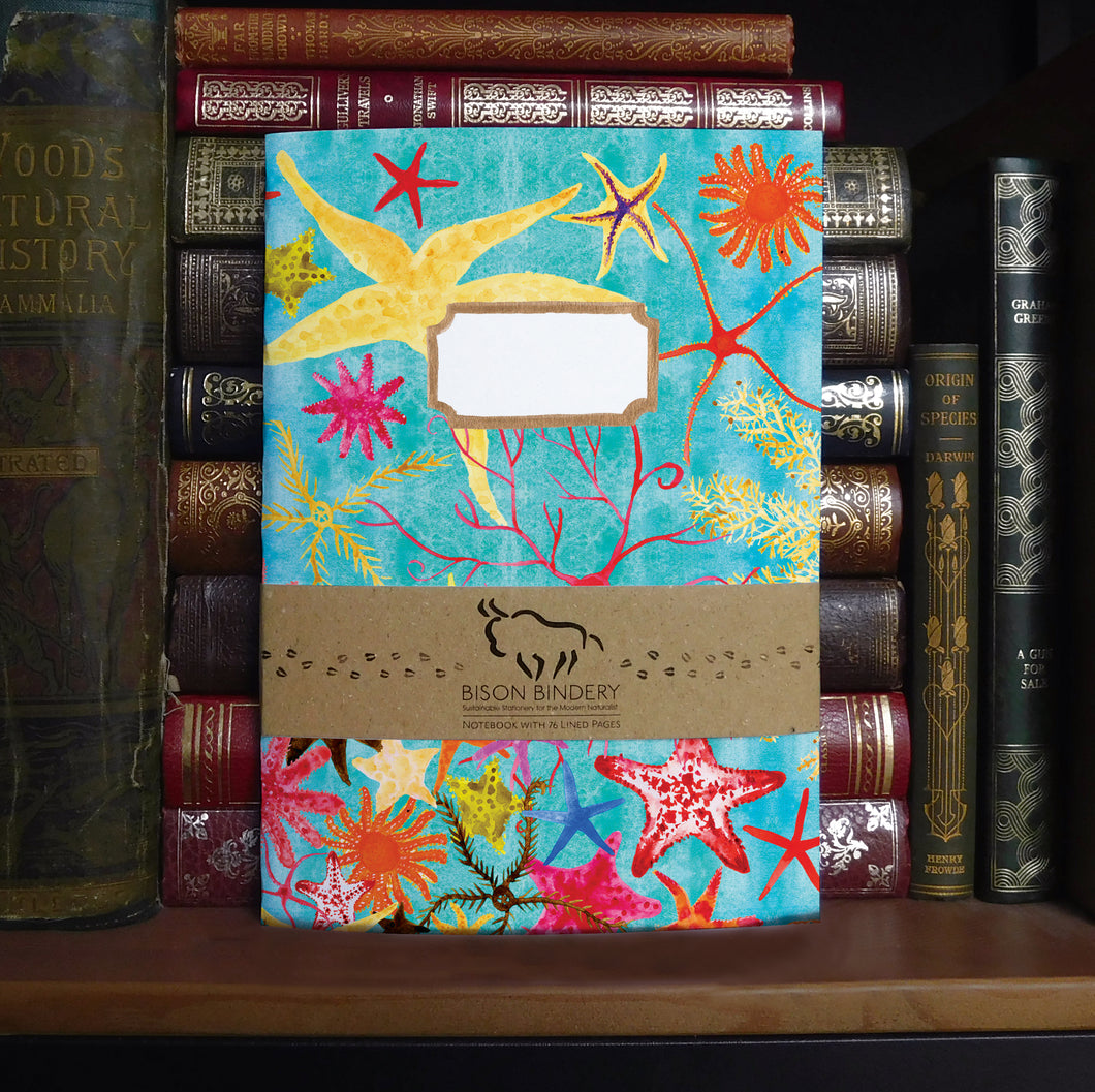 Asterozoa Starfish Print Lined Journal
