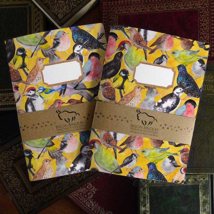 Aves British Garden Birds Print Journal and Notebook Set