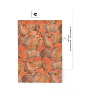 Chill of Capybaras Print Postcard