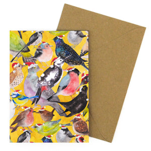 Multipack of Six Aves British Garden Birds Christmas Cards