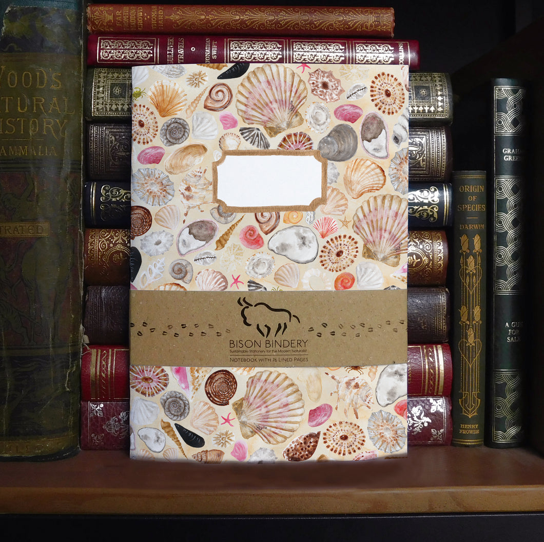 Conchae Seashell Print Lined Journal