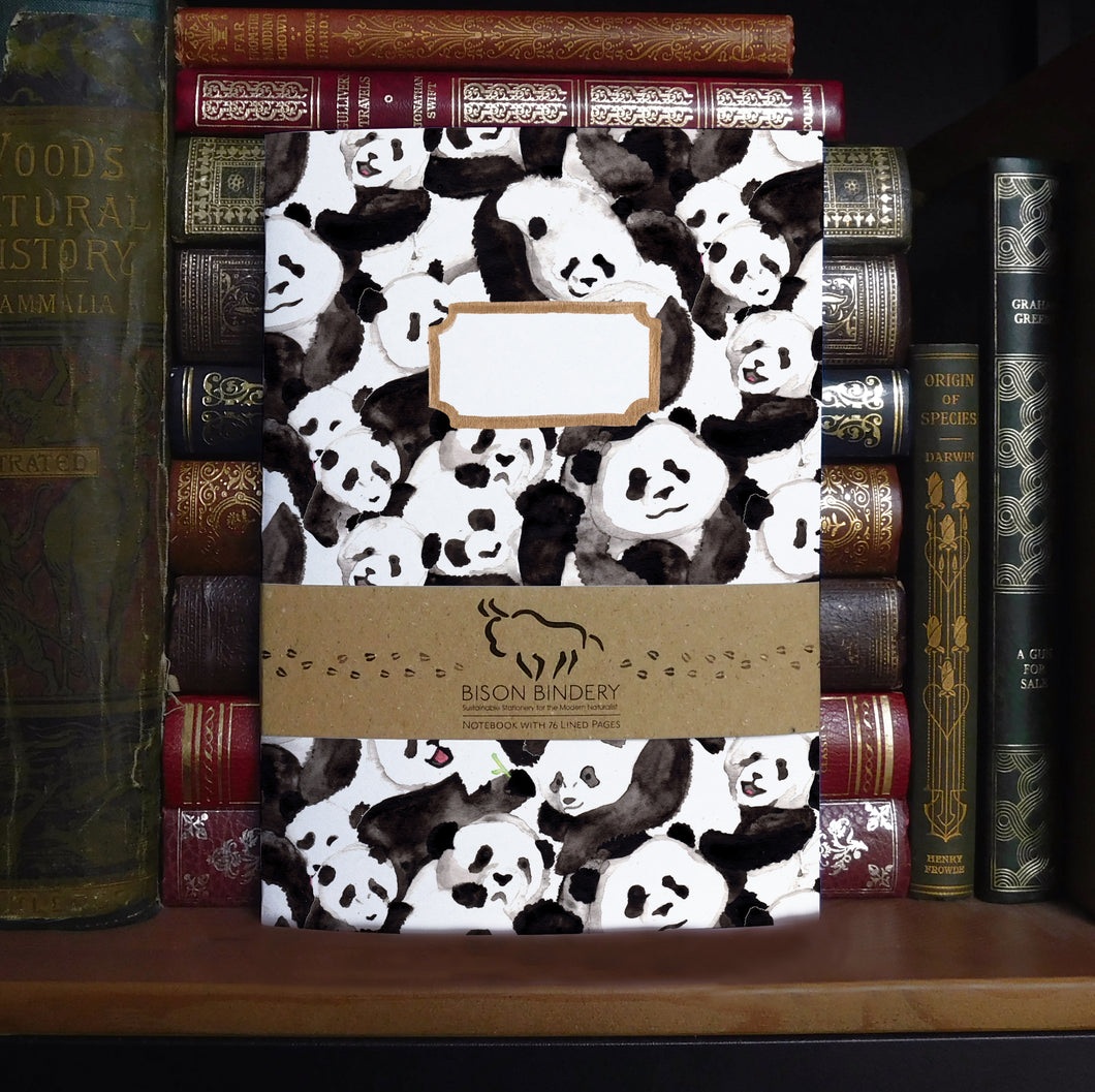 Embarrassment of Pandas Print Lined Journal