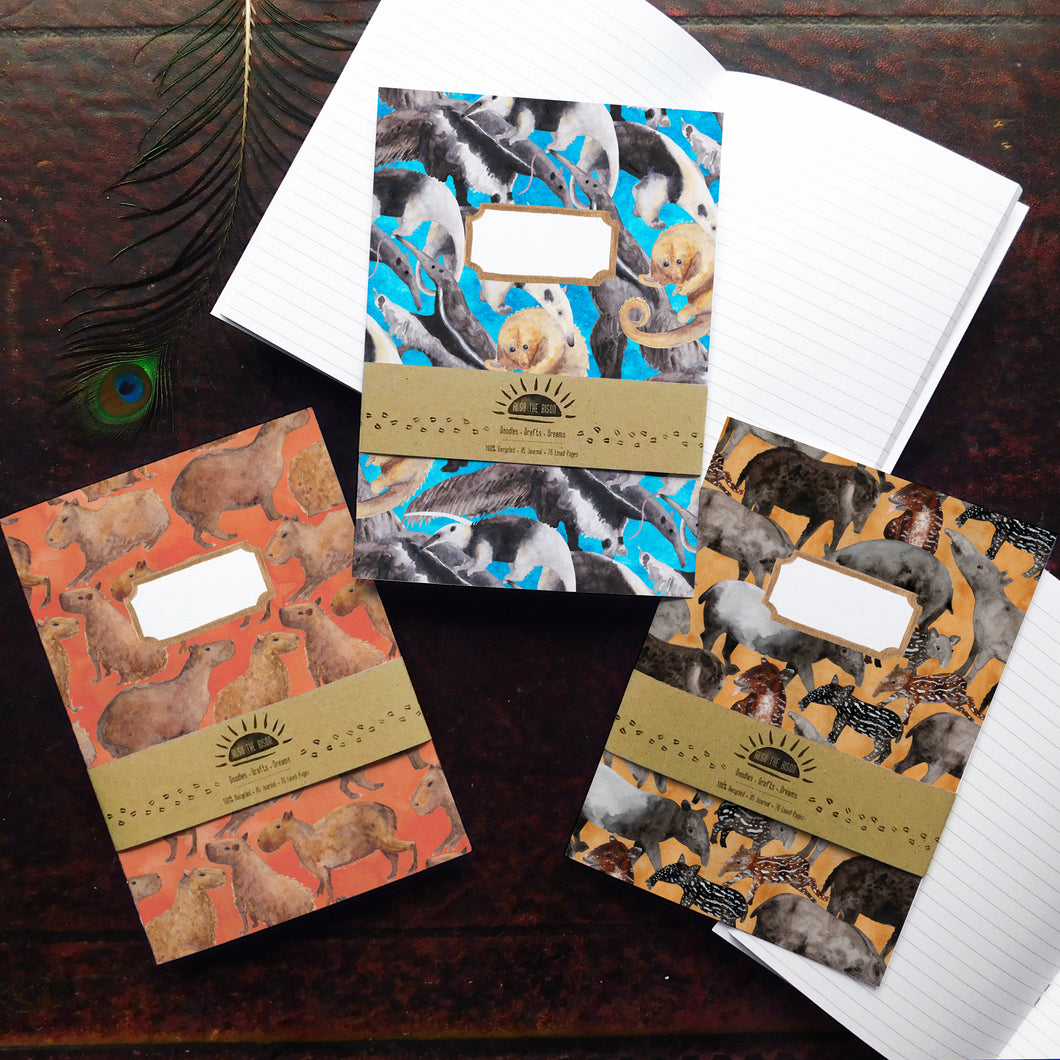 Equatorial Mammals Lined Journal Pack