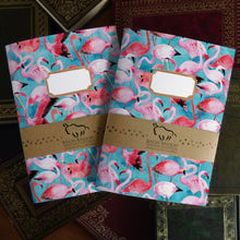 Load image into Gallery viewer, Flamboyance of Flamingos Print Journal and Notebook Set