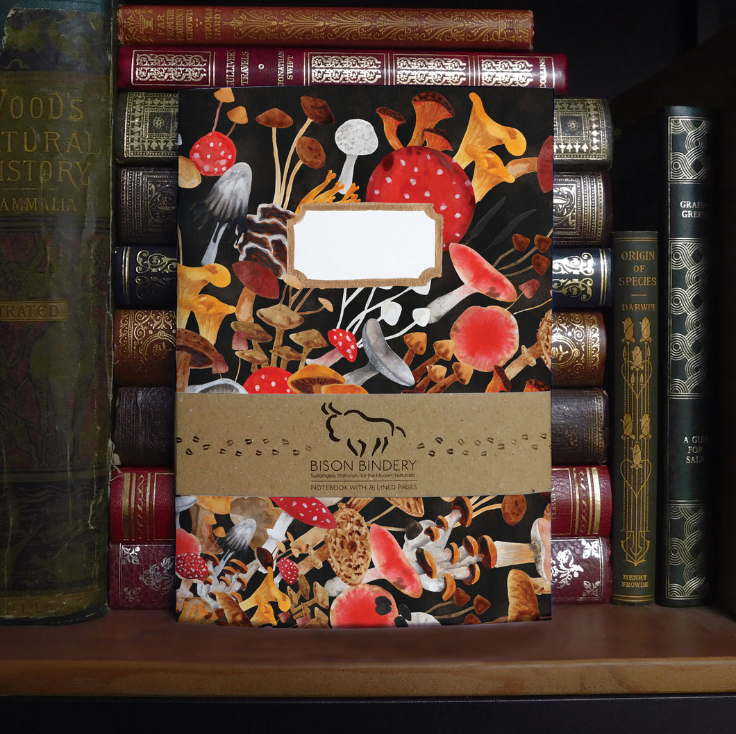 Fungi Print Lined Journal