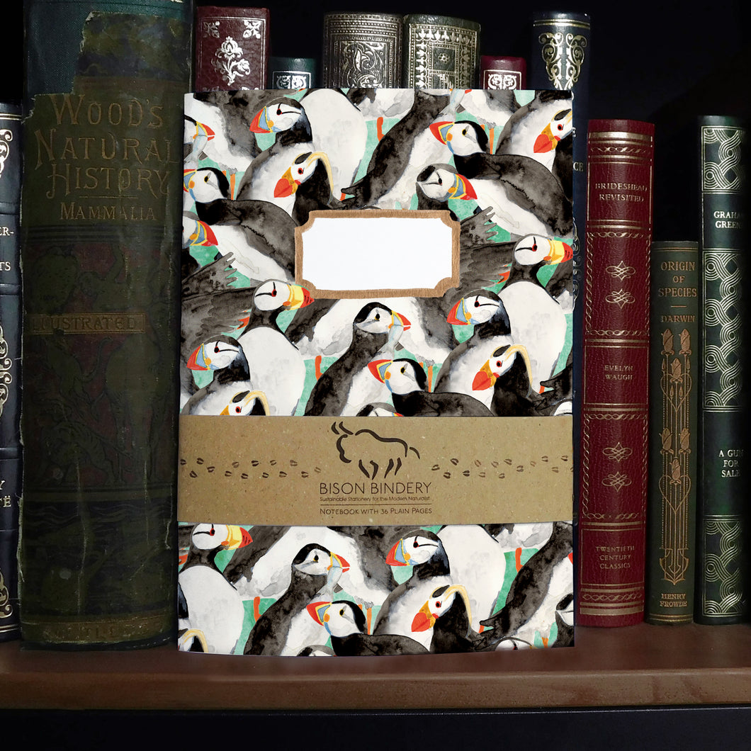 Improbability of Puffins Print Notebook