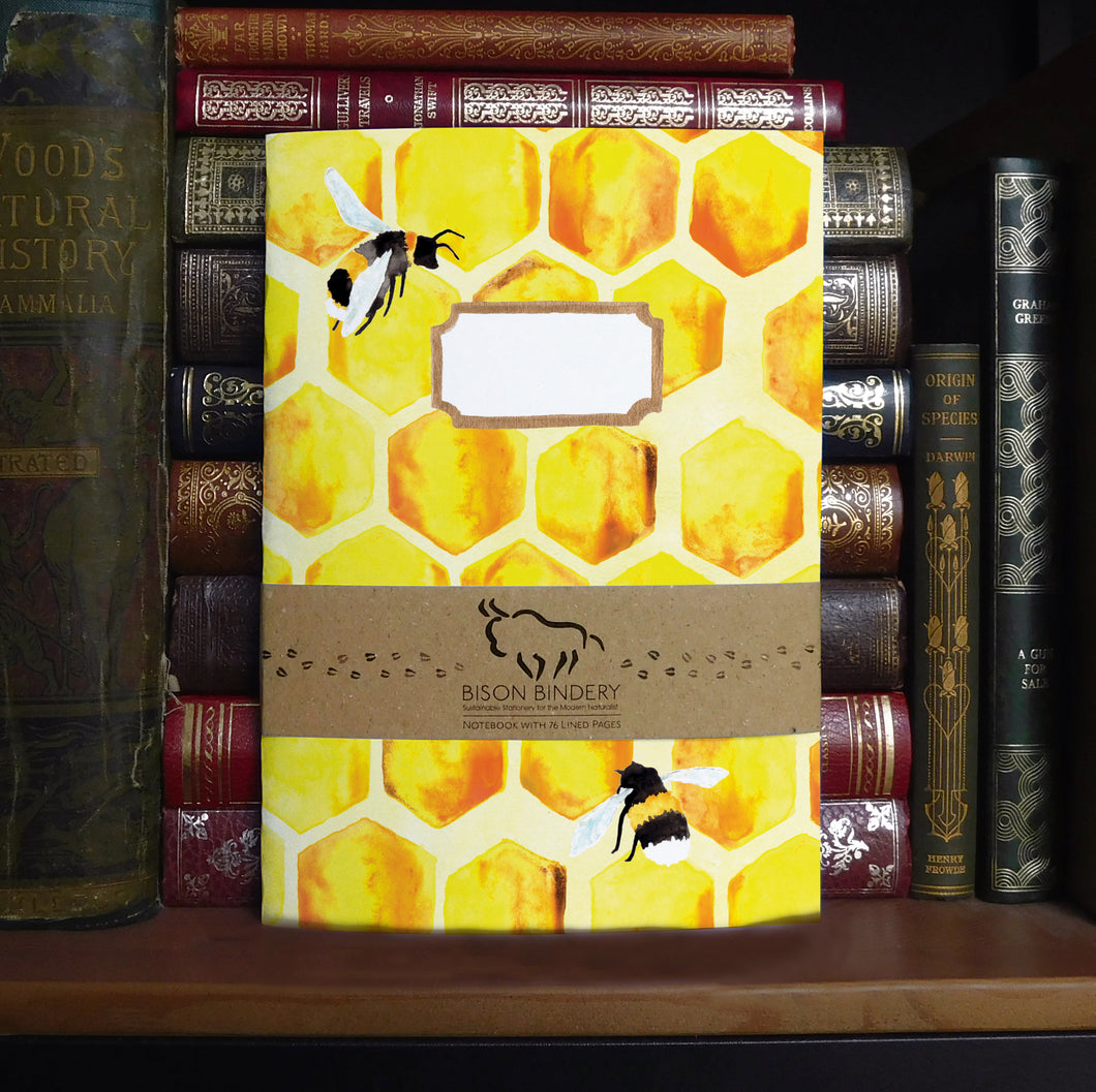 Mellifera Honeybee Print Lined Journal
