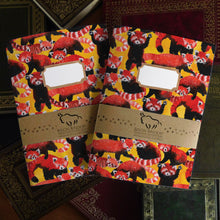 Load image into Gallery viewer, Pack of Red Pandas Print Journal and Notebook Set