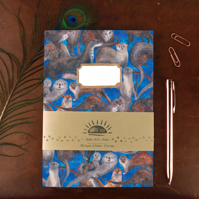 Raft of Otters Print Notebook