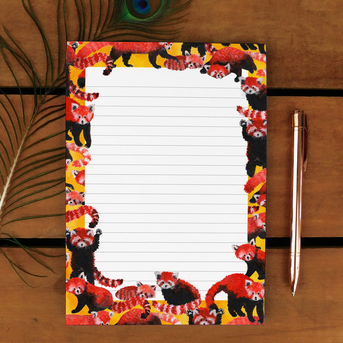 Pack of Red Pandas Print Notepad