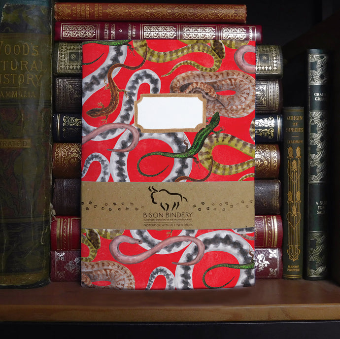 Reptilia British Reptiles Print Lined Journal