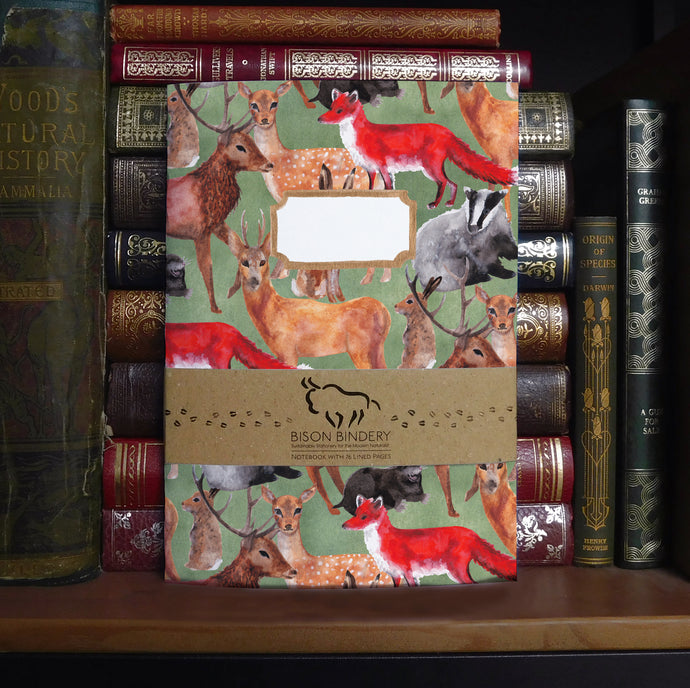 Sylvan Forest Animals Print Lined Journal