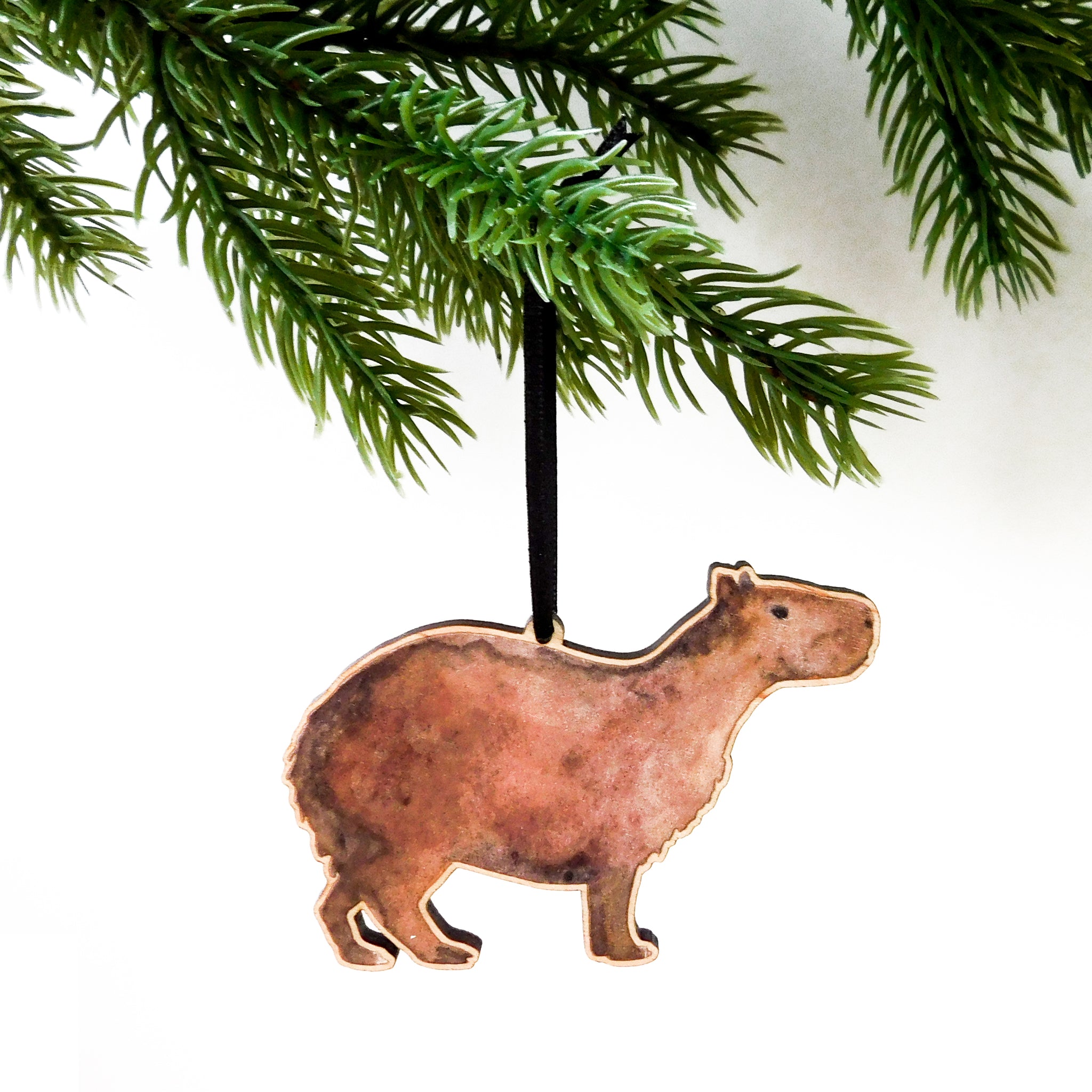 Chill Capybara Wooden Hanging Decoration – Also the Bison
