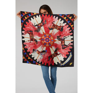 Le Carrousel du Soleil Print Silk Scarf