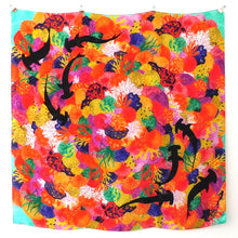 Load image into Gallery viewer, Anthozoa Coral Reef Print Silk Scarf