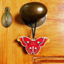 Load image into Gallery viewer, Lepidoptera Atlas Moth Wooden Hanging Decoration