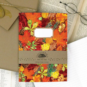 Autumna Fallen Leaf Print Journal and Notebook Set