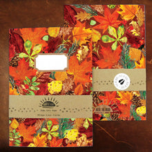 Load image into Gallery viewer, Autumna Fallen Leaf Print Lined Journal