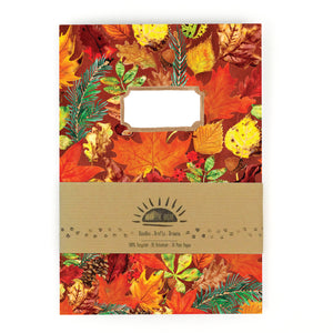Autumna Fallen Leaf Print Notebook