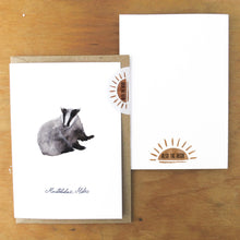 Load image into Gallery viewer, Sylvan Badger Greetings Card