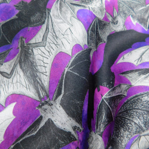Chiroptera Bat Print Silk Scarf