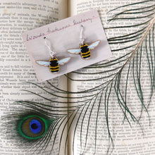 Load image into Gallery viewer, Mellifera Bumble Bee Earrings