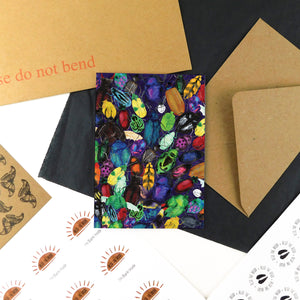 Coleoptera Beetle Greetings Card
