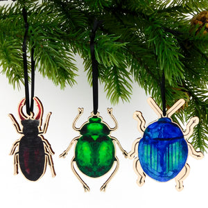 Coleoptera Stag Beetle Wooden Hanging Decoration