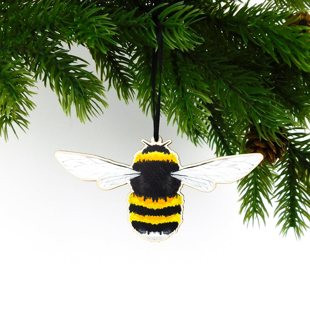 Mellifera Bumblebee Wooden Hanging Decoration