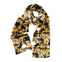 Load image into Gallery viewer, Candle of Tapirs Print Silk Amelia Aviator Scarf