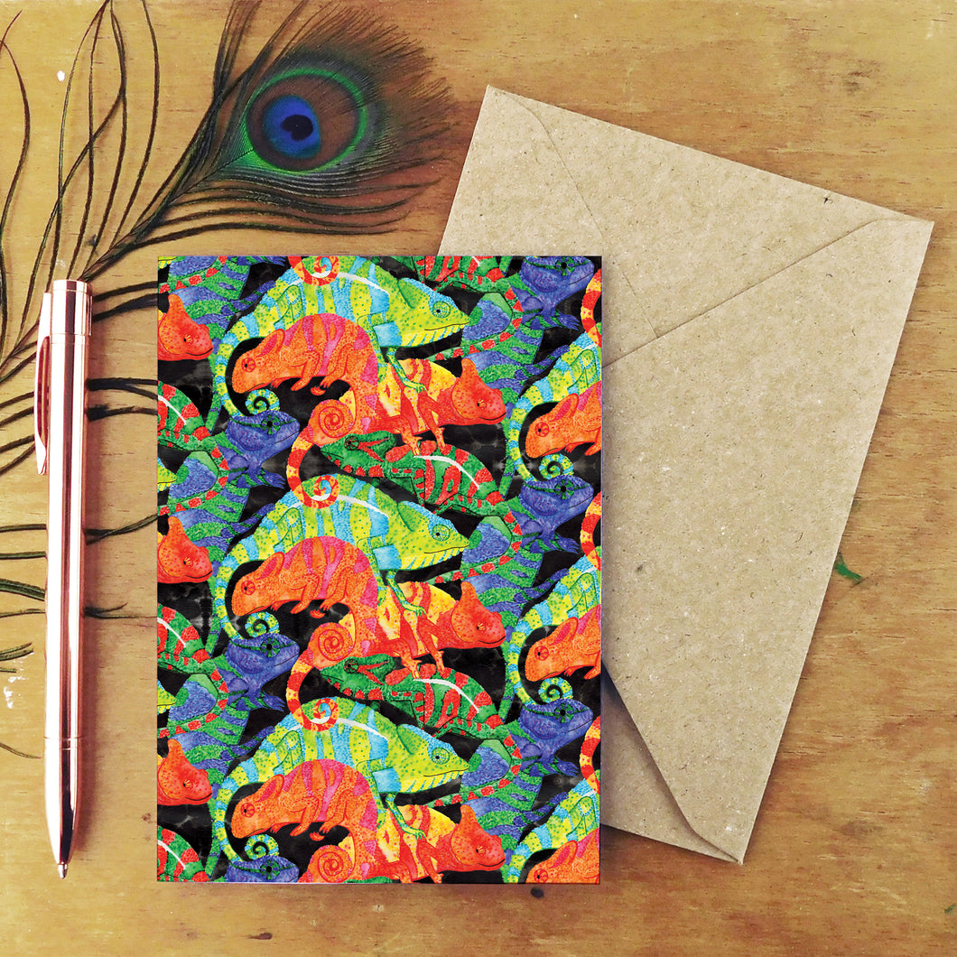 Camouflage of Chameleons Greetings Card