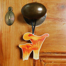Load image into Gallery viewer, Fungi Chanterelle Wooden Hanging Decoration
