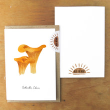 Load image into Gallery viewer, Fungi Chanterelle Mushroom Greetings Card