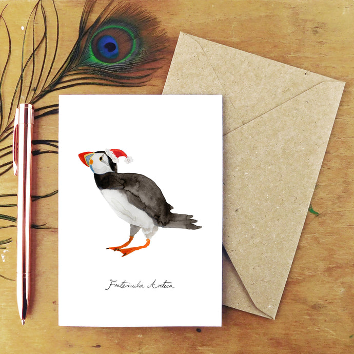 Improbability Common Puffin Christmas Card