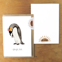 Load image into Gallery viewer, Waddle Emperor Penguin Christmas Card