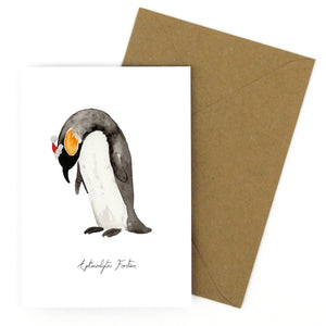 Waddle Emperor Penguin Christmas Card