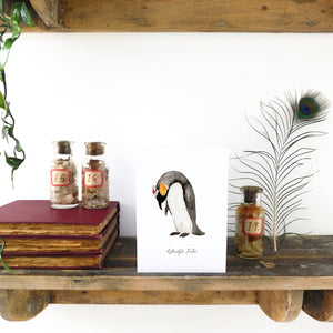 Waddle Emperor Penguin Christmas Card