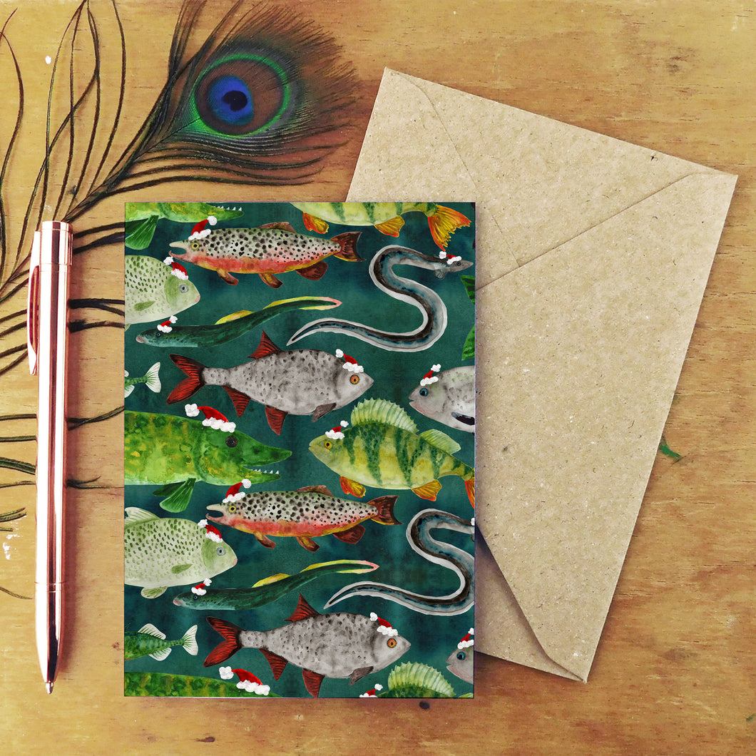 Flumens Christmas Freshwater Fish Greetings Card