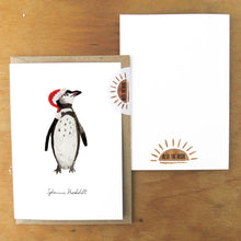 Load image into Gallery viewer, Waddle Humboldt Penguin Christmas Card