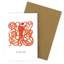 Load image into Gallery viewer, Octopus Christmas Card