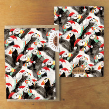 Load image into Gallery viewer, Improbability of Christmas Puffins Greetings Card