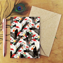 Load image into Gallery viewer, Improbability of Christmas Puffins Greetings Card