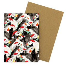 Load image into Gallery viewer, Multipack of Six Improbability of Christmas Puffins Greetings Cards