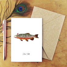 Load image into Gallery viewer, Flumens Christmas Trout Greetings Card