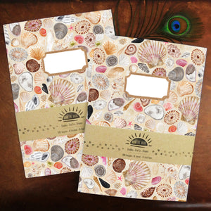 Conchae Seashell Print Lined Journal